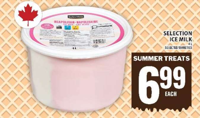 SELECTION ICE MILK