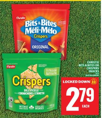CHRISTIE BITS & BITES OR CRISPERS SNACKS