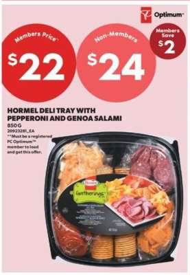 Hormel Deli Tray with Pepperoni and Genoa Salami