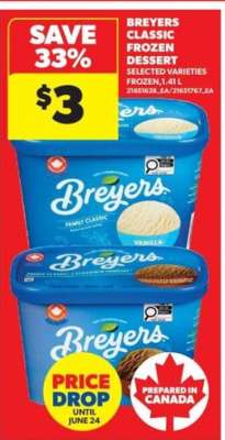 BREYERS CLASSIC FROZEN DESSERT