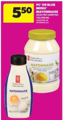 PC or Blue Menu Mayonnaise