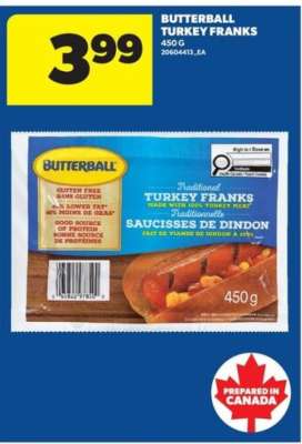 BUTTERBALL TURKEY FRANKS