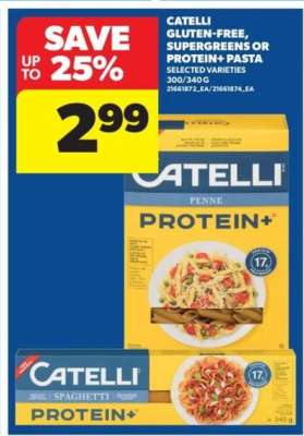 Catelli Gluten-Free, Supergreens or Protein+ Pasta