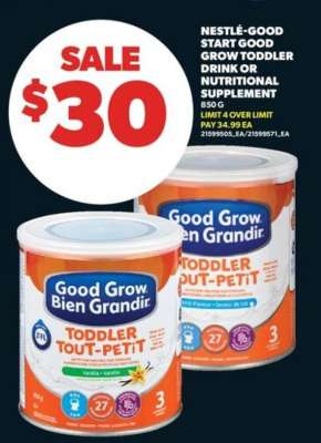 Nestlé Good Start Good Grow Toddler Drink or Nutritional Supplement