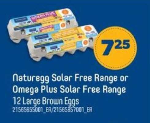 Naturegg Solar Free Range or Omega Plus Solar Free Range