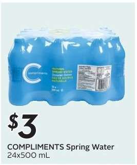 COMPLIMENTS Spring Water