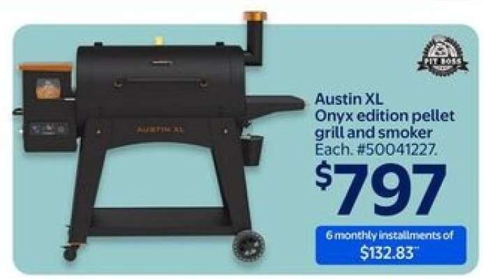 Austin XL Onyx edition pellet grill and smoker