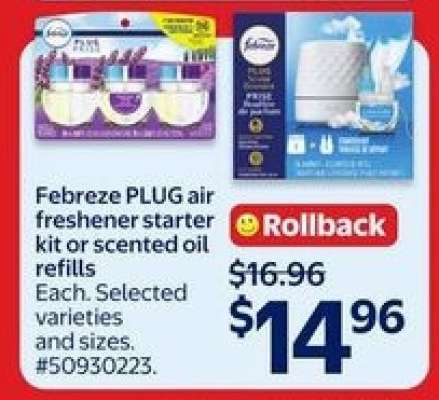 Febreze PLUG air freshener starter kit or scented oil refills