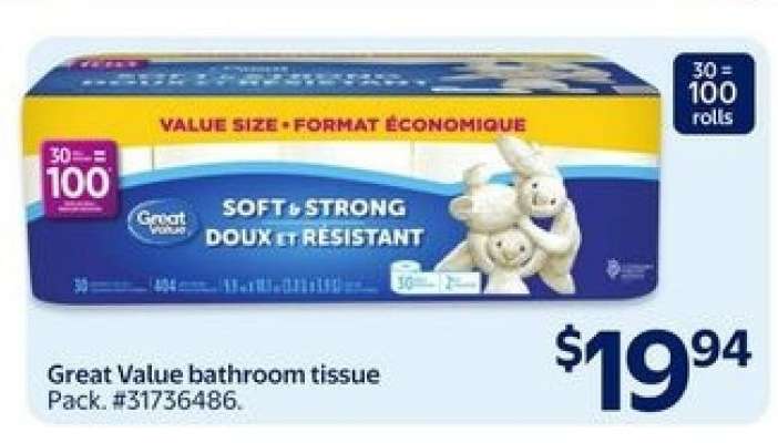 Great Value Bathroom Tissue