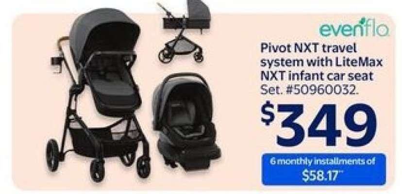 Pivot NXT travel system with LiteMax NXT infant car seat