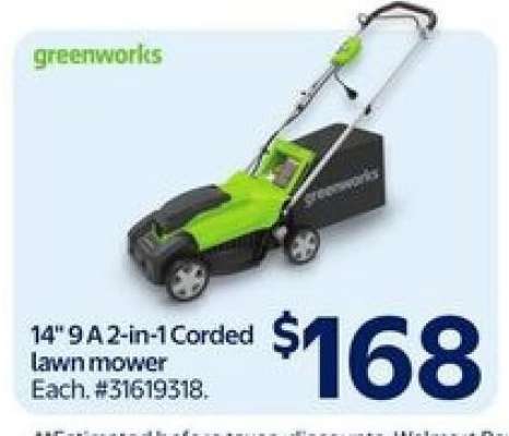Greenworks 14" 9 A 2-in-1 Corded Lawn Mower