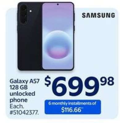 Galaxy A57 128 GB unlocked phone