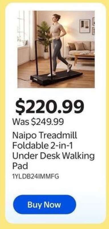Naipo Treadmill Foldable 2-in-1 Under Desk Walking Pad