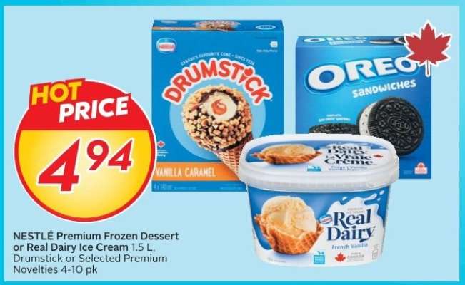 NESTLÉ Premium Frozen Dessert or Real Dairy Ice Cream