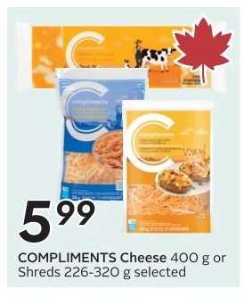 COMPLIMENTS Cheese