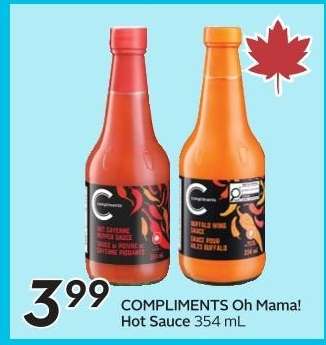 COMPLIMENTS Oh Mama! Hot Sauce
