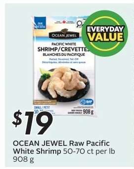 OCEAN JEWEL Raw Pacific White Shrimp