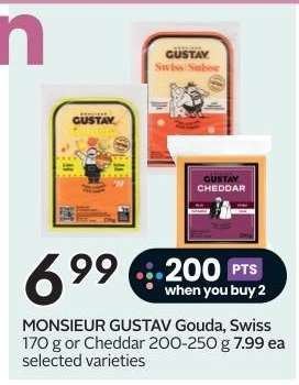 MONSIEUR GUSTAV Gouda, Swiss or Cheddar