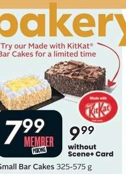Made with KitKat Bar Cakes