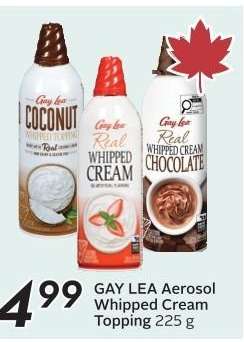 GAY LEA Aerosol Whipped Cream Topping