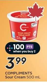 COMPLIMENTS Sour Cream 500 mL