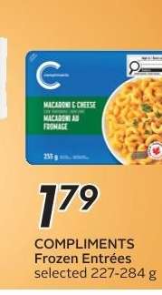 Compliments Frozen Entrées