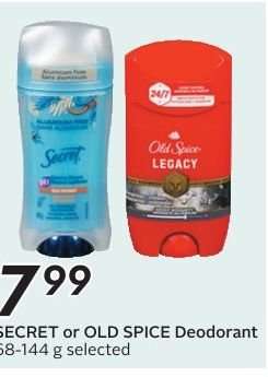 SECRET OR OLD SPICE DEODORANT