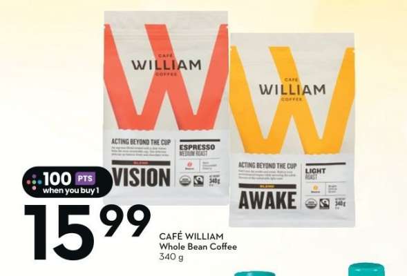 CAFÉ WILLIAM Whole Bean Coffee