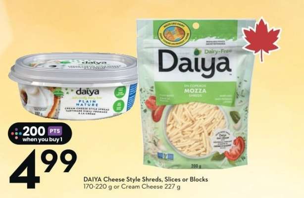 DAIYA Cheese Style Shreds, Slices or Blocks