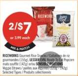 RICEWORKS Gourmet Rice Snacks / LESSER EVIL Ready To Eat Popcorn / SENSIBLE PORTIONS Veggie Straws