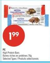 PC HIGH PROTEIN BARS