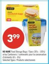NO NAME FOOD STORAGE BAGS