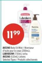 AVEENO Body Oil Mist / LUBRIDERM / AVEENO Lotions
