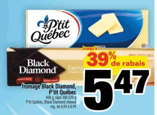 FROMAGE BLACK DIAMOND, P'TIT QUÉBEC