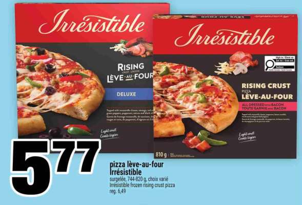 PIZZA LÈVE AU FOUR IRRÉSISTIBLE