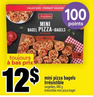 Mini pizza bagels Irresistible
