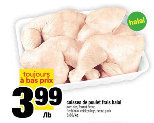 cuisses de poulet frais halal