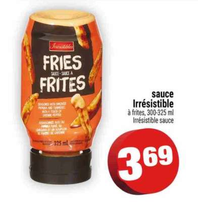 sauce Irrésistible à frites