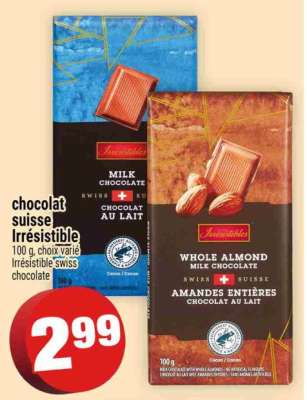 Chocolat Suisse Irrésistible