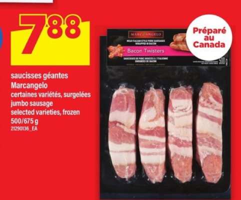 saucisses géantes Marcangelo