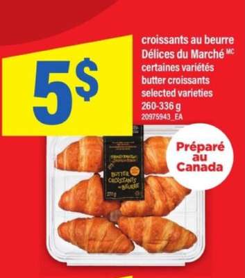 croissants au beurre Délices du Marché