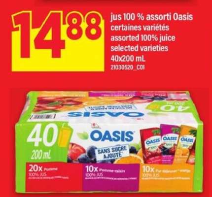 JUS 100 % ASSORTI OASIS