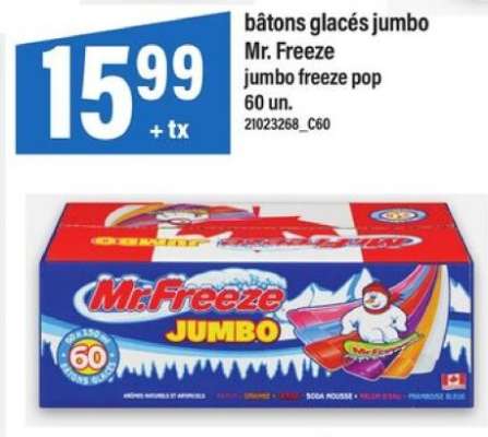 BÂTONS GLACÉS JUMBO MR. FREEZE