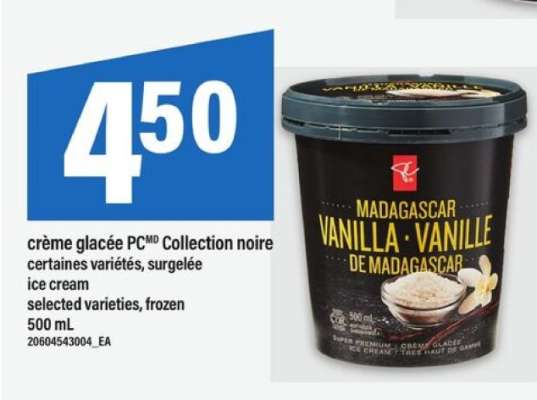 crème glacée PC Collection noire