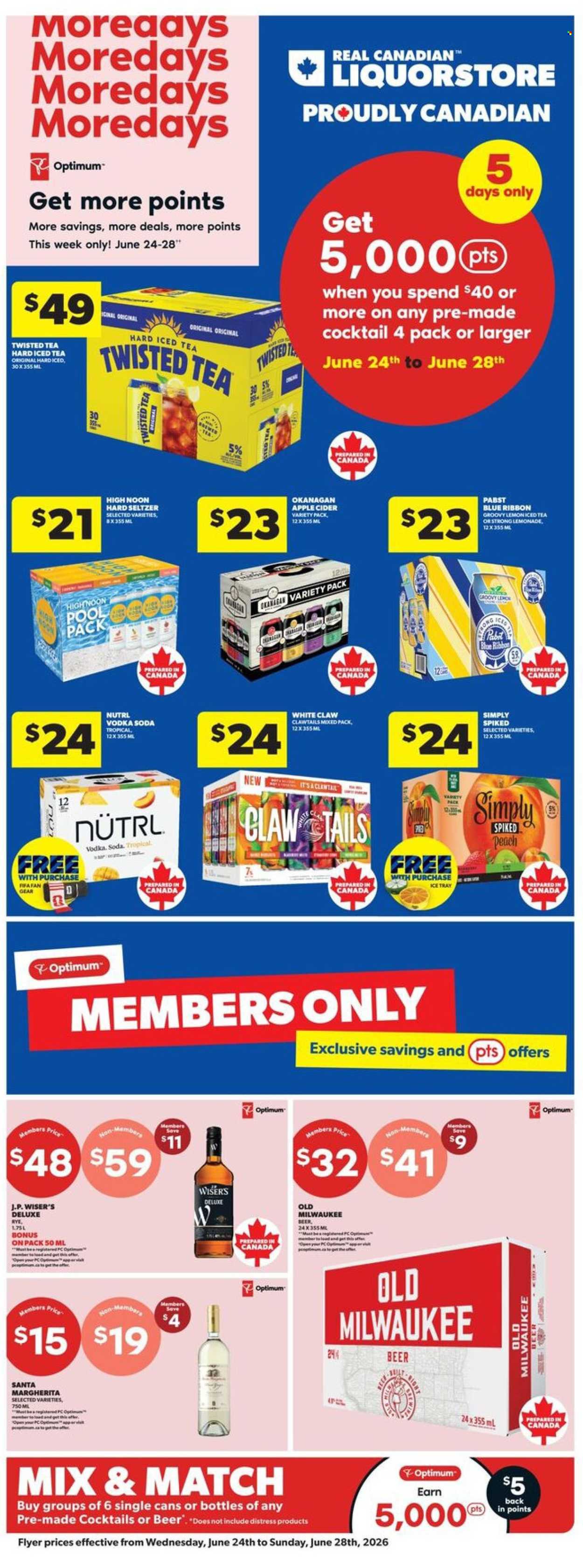 Real Canadian Liquorstore flyer - June 24, 2026 - June 28, 2026. Page 1