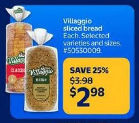 Villaggio Sliced Bread