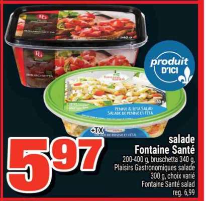 SALADE FONTAINE SANTÉ