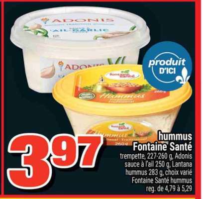 Hummus Fontaine Santé