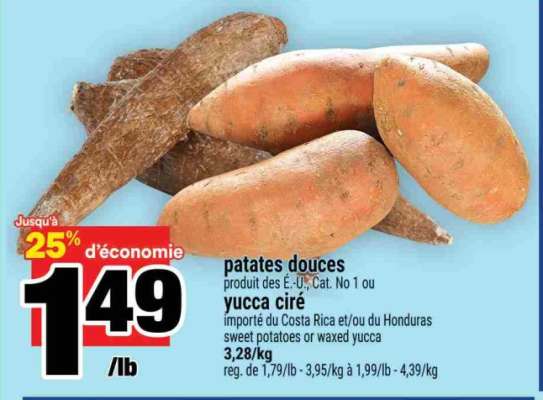 patates douces / yucca ciré