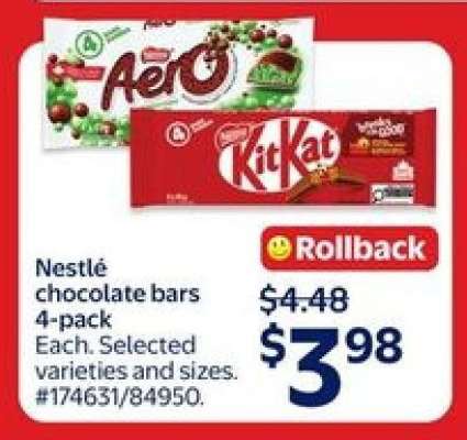 Nestlé chocolate bars 4-pack